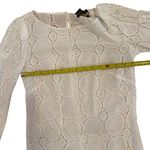 Laundry by Shelli Segal  White Crochet Knee Length Dress Size 2 Photo 4