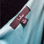 Lulus Lulu’s Chasing Desire Teal Green Satin Jacquard One-Shoulder Maxi Dress Photo 3