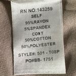 Origami Art Deco Bohemian Floral Sheer Mesh Ruffle Lace Hem Sleeveless Top Small Tan Photo 7