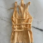 ZARA Strappy Knit Orange Top Photo 5