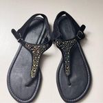Mixit Women's Black with Rhinestone Detailing T Strap Style Sandals Sz 7 Photo 0