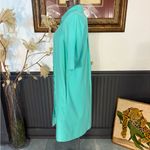 Perlavera 100% Cotton Christy Poplin Button Collared Shirt Dress ~ Size XS 💛🍄 Blue Photo 5