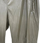Ottod'Ame Military Green Faux Leather Jogger Pants Size 46 / US 10 Photo 4