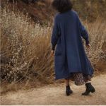 Christy Dawn Sasha Cardigan Lambswool Knit Long Duster Pacific Blue OS GUC Photo 8