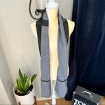 Furla Metallic Knit Scarf, Wool, Black & Gray, Reversible,Designer Luxury, NWT Photo 6