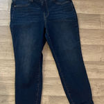 Wonderly  Dark Blue Ankle Jeans high rise pull on skinny crop sz 14 regular Photo 0