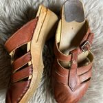 Free People Troentorp Mary Jane wood clogs brown leather Photo 0