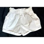 Urban Outfitters Cotton Paper Bag Waist Hip Pockets Shorts White size S Photo 5