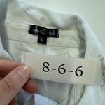 Area Stars Dress Womens Large White Denim Shirt Collared Snap Button Mini White Photo 5