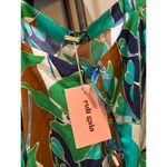 Cult Gaia Aurel Lace Up Floral Top Botanic Aqua Womens Size Medium Photo 8