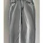 & Denim Jeans Womens Size 10 High Rise Wide Leg Crop Light Wash Denim Minimalist Blue Photo 0