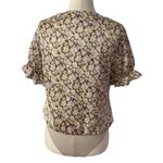 Lulus  Purple & Yellow Floral V-Neck Bodysuit Women Size Small NWT | 33-16 Photo 1