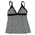 Athleta  Montauk Black & White Stripe Tankini Swim Top size Small Photo 2