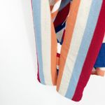 Mersea Womens Lagenlook Multi Chak Chel Polo Oversized Striped Poncho Sweater OS Orange Size undefined Photo 6