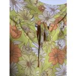 RVCA  Womens Large Green Floral Mini Dress Retro Hippy Beach Strappy Coconut Girl Photo 3