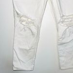 American Eagle  Mom Jeans Ivory White Super High Rise Distressed Denim Photo 5