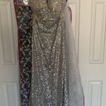 Black Label Silver Sequin Prom Dress Photo 3