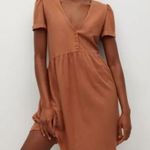Mango NWT MNG SHORT FLOWY DRESS BUTTON DETAIL Photo 6