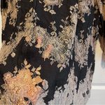 Linea Black and Tan Lace Blouse Size 18 Photo 4