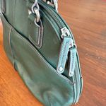 Tignanello Green Leather Double Handle Handbag Shoulder Tote Forest Green Casual Photo 10