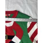 To Be Jolly Christmas Sweater Womens Size XL Santa Body Crew Neck‎ Long Sleeve Green Photo 4