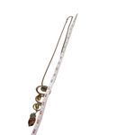 Rose gold and gold toned circle mosaic necklace and stone pendant Photo 4