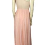 B Darlin B. DARLIN Pale Peach Sequin & Chiffon one shoulder Gown size 3/4 Photo 8