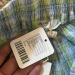 Urban Renewal ReMADE by UO remnants made in LA button front plaid boxer blue and lime green Photo 5