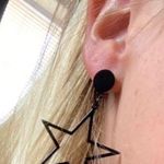 Black Star Drop Boho Earrings Photo 0