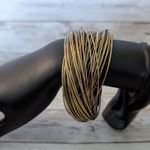 Vintage Bracelet Antique Gold Tone/Brass Tone Interlocking Statement Photo 1