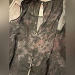 Midnight Hour Skull & floral high low sheer top LG  women’s Photo 6