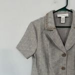 Sag Harbor Vintage  Dress Short Sleeve Blazer Suit Jacket Women's Plus Size 14 Light Gray Photo 2