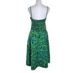 Donna Morgan  Green and Black Tropical Print Fit and Flare Midi Dress Size 10 Photo 1