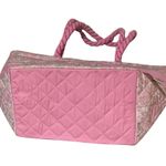 NWOT Naraya Tote Quilted Pink Floral with Bow Photo 2