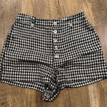Reformation  Keys Grayson Linen Short April Black and White Check Photo 3