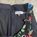 Calvin Klein Black & Florals Flared A-Line Skirt Maxi Dress M Medium Photo 8