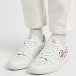 Valentino Garavani Valentino Atelier San Gallo printed broderie anglaise leather sneakers IT 38.5 Photo 18