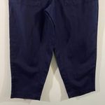 Banana Republic  Women's Navy Wide Leg Ankle Linen Blend Pants Size 6 NWT Photo 5
