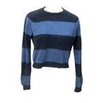 Minnie Rose  cropped cashmere stripe preppy sweater size medium Photo 1