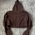 Alphalete Brown Cropped Hoodie Size Small Photo 0