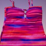 Polo RALPH LAUREN Womens Pink Patterned Padded Tankini Top Sz 8 NWT Photo 9