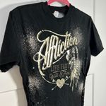 Affliction Small t shirt gold splatter spray paint Photo 2