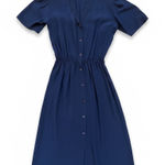 Kenar Silk Shirt Dress - 90's - Ann Tjain for  Blue Photo 0