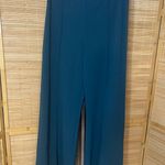 Cemi Ceri dark teal blue wide leg high waist pull on dress pants slacks EUC 2X Photo 0