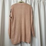 Mossimo Supply Co Light Pink Knitted Floral Embroidered Oversized Cardigan Size Extra Small Runs Large Photo 2