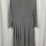 Torrid  Heather Gray Long Sleeve Hacci Surplice Skater Dress Sz.2 NWT Photo 9