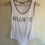 Ribbed tank graphic bodysuit Size 6 Photo 2