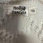 Molly Bracken  luxe cream diamond pattern S/M cardigan sweater Photo 3