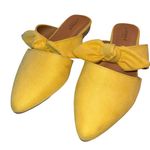 Serra  Woemn’s Slip On Flats Size 7 Mustard Yellow Faux Suede Feel NWOT Pointed Photo 1