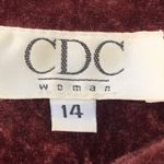 Vintage 90s Burgundy Crushed Velvet Midi Dress Floral Neckline Dark Romance Red Size 14 Photo 10